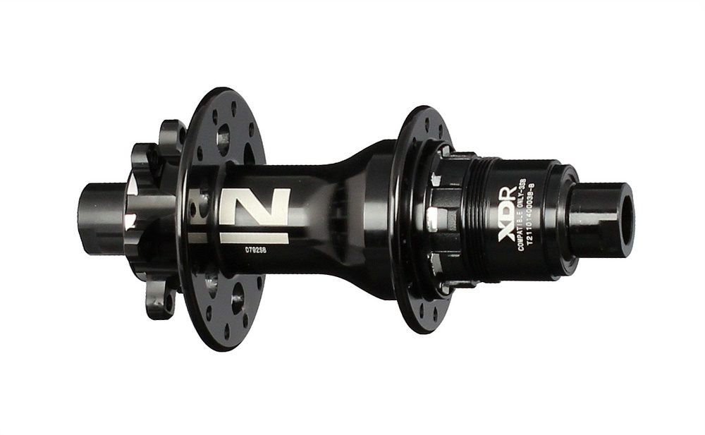 Buje de rueda trasera Novatec D792SB-X12-A6A-XDR, negro, 24 agujeros
