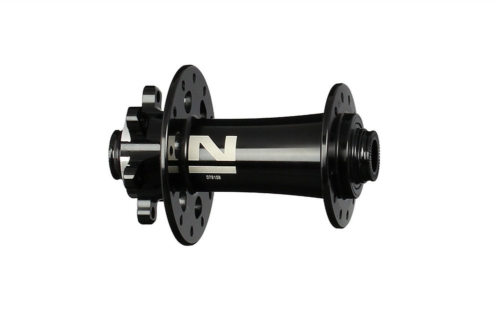 Buje de disco delantero Novatec D791SB-12, negro, 28 agujeros