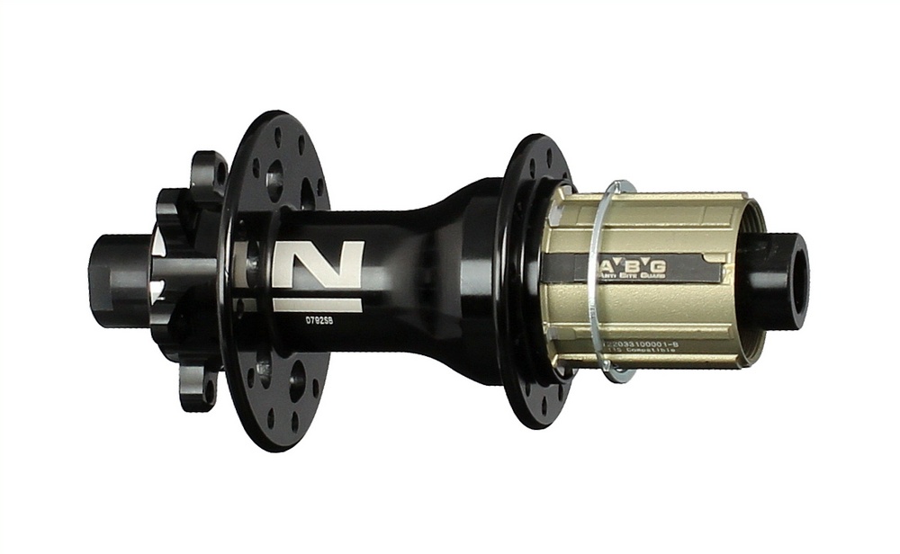 Buje de rueda trasera Novatec D792SB-X12-A4A-ABG-11S, negro, 28 agujeros