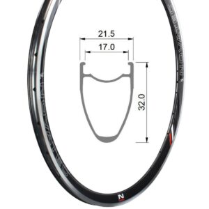 Llanta, aleación, 700C, 24H L12R12, RWA32C, 32x17, Tub.Ready, Sleeved, Novatec-SKC (Jetfly)