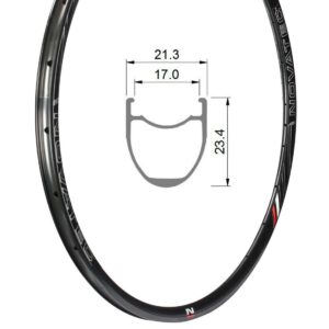 Llanta, aleación, 700C, 24H L12R12, DWA23C, 23.4x17, Tub.Ready, Sleeved, Novatec-SKC (CXD-C)