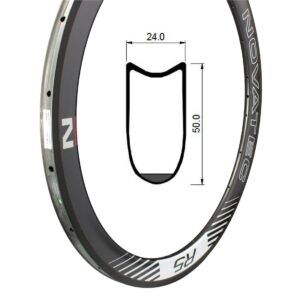 Llanta Rim R5-C_U1.1 Ancha Trasera 28H con logotipo blanco R5
