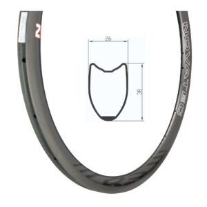 Llanta delantera ancha Rim Carbon R3-T_U2.1 20H (10:10) con logo R3
 - SRV