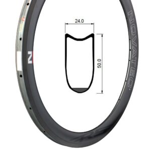 Llanta trasera ancha Rim Carbon R5-T_U2.1 Wide Rear Rim 24H (8:16) con logo R5

 - SRV