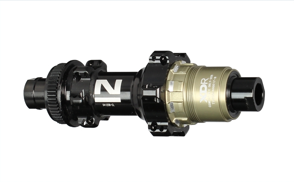 Buje de rueda trasera Novatec D412SB-CL-X12-A4A-XDR, centerlock, negro, 28 agujeros de dentado