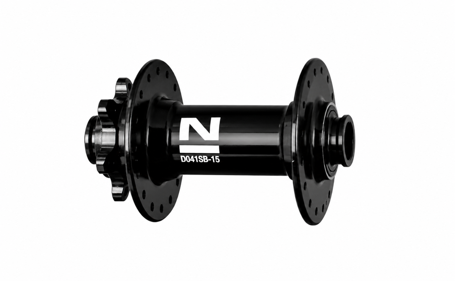 Buje de disco delantero Novatec D041SB-15, negro, 32 agujeros