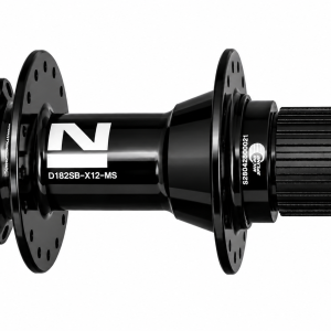 Buje de disco trasero Novatec D182SB-X12-MS, 6 tornillos, negro, 32 agujeros